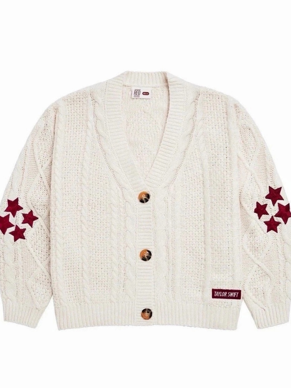 Taylor Swift Red (Taylor's Version) Official Cardigan Cream & Red